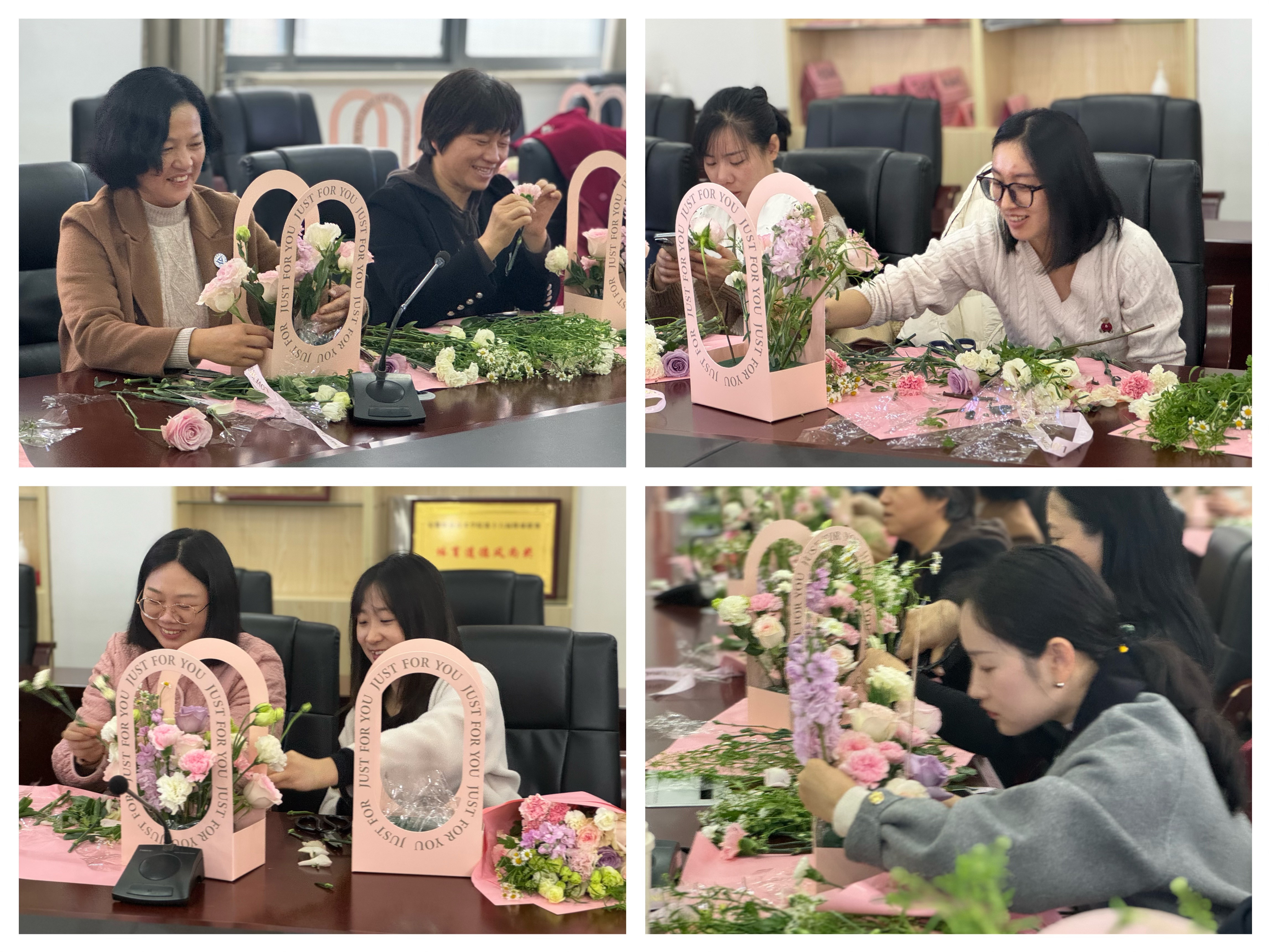 芳华悦己 自在逐光 公共管理学院组织插花艺术体验活动