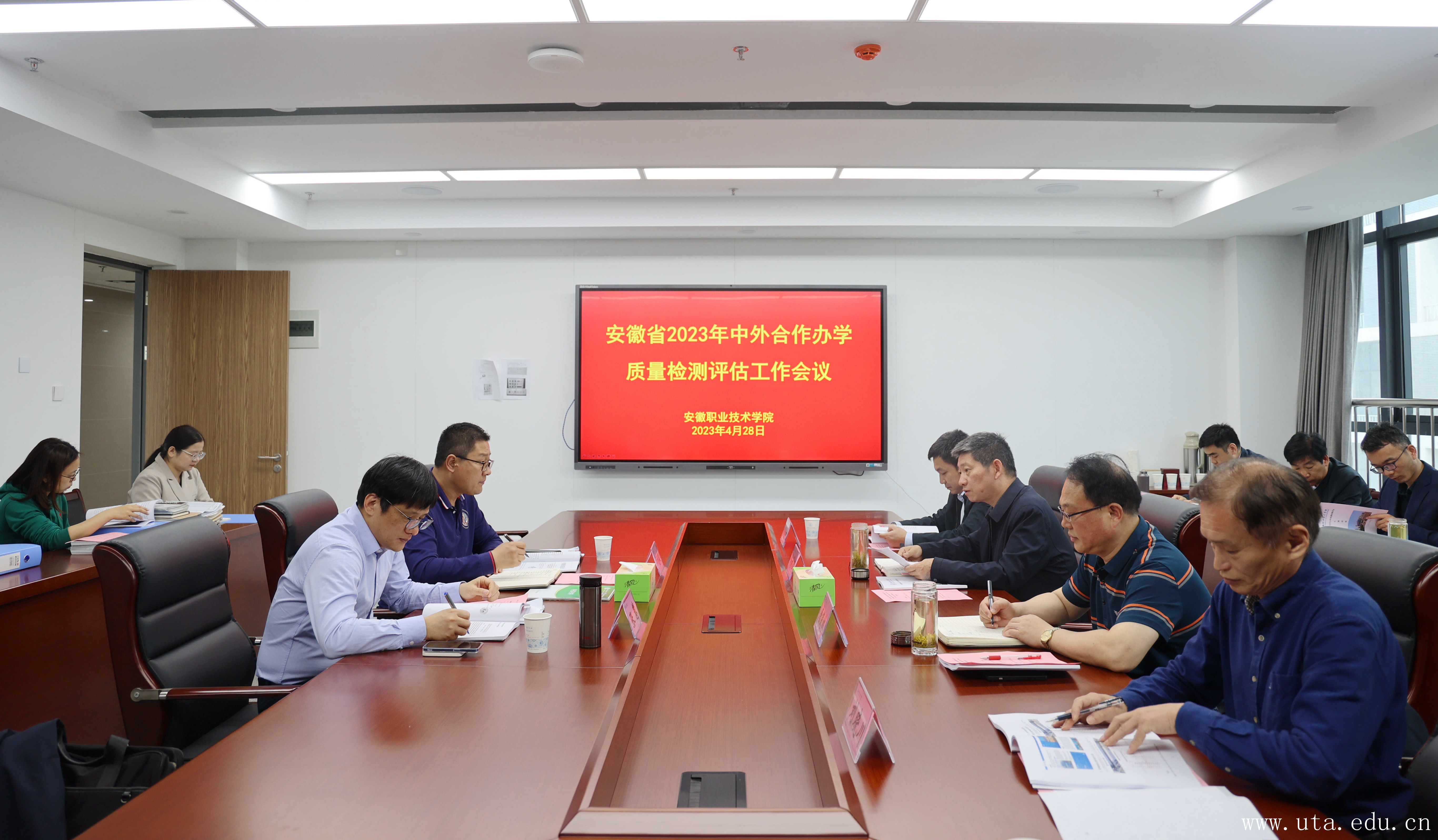 省中外合作办学质量检测评估专家组来院检查中外合作办学工作