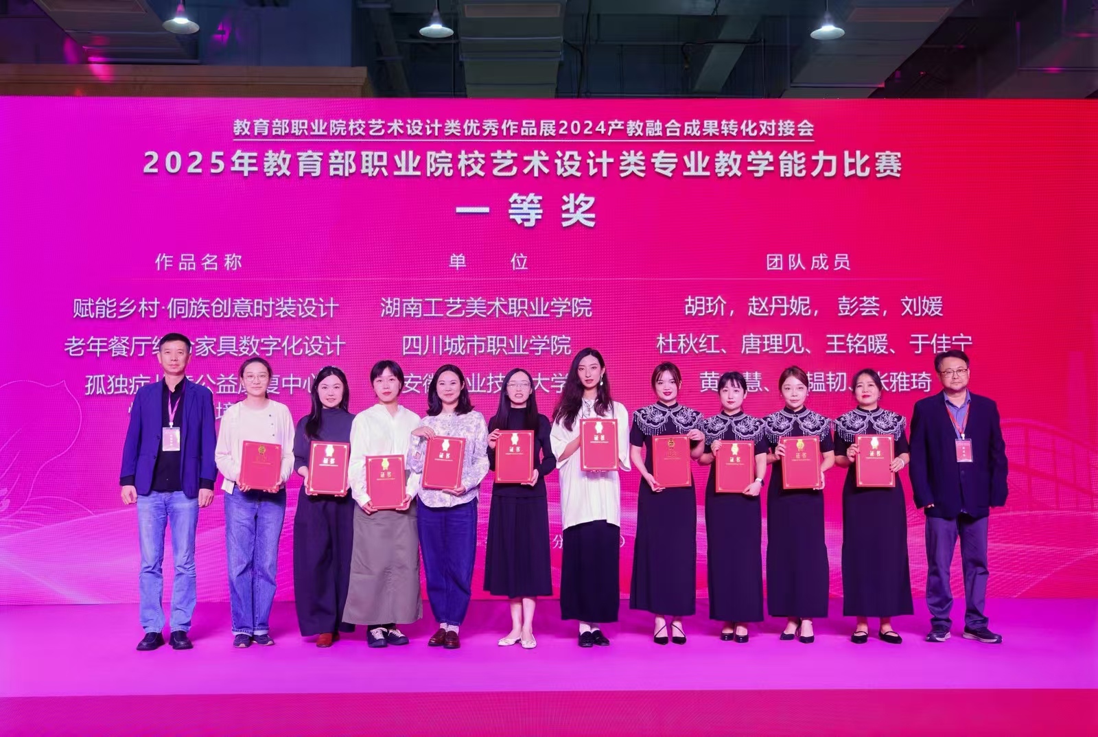 我校在全国职业院校艺术设计类优秀作品展暨2025年产教融合成果转化对接会中斩获多个一等奖